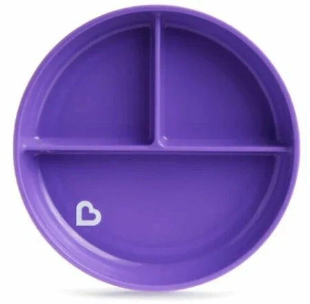 Munchkin детская тарелочка секционная на присоске Stay Put™ Фиолетовый 6+ арт  11213Фиолетовый